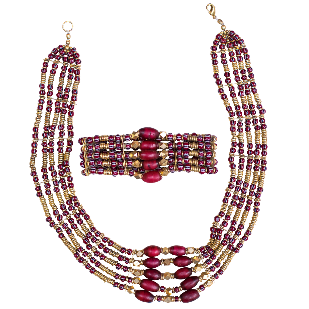 Samburu bead and brass Set