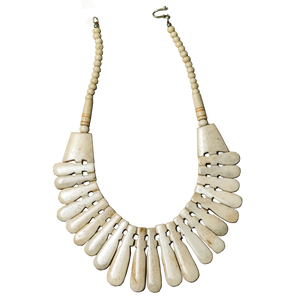 Beige Camel Bone Collar Necklace