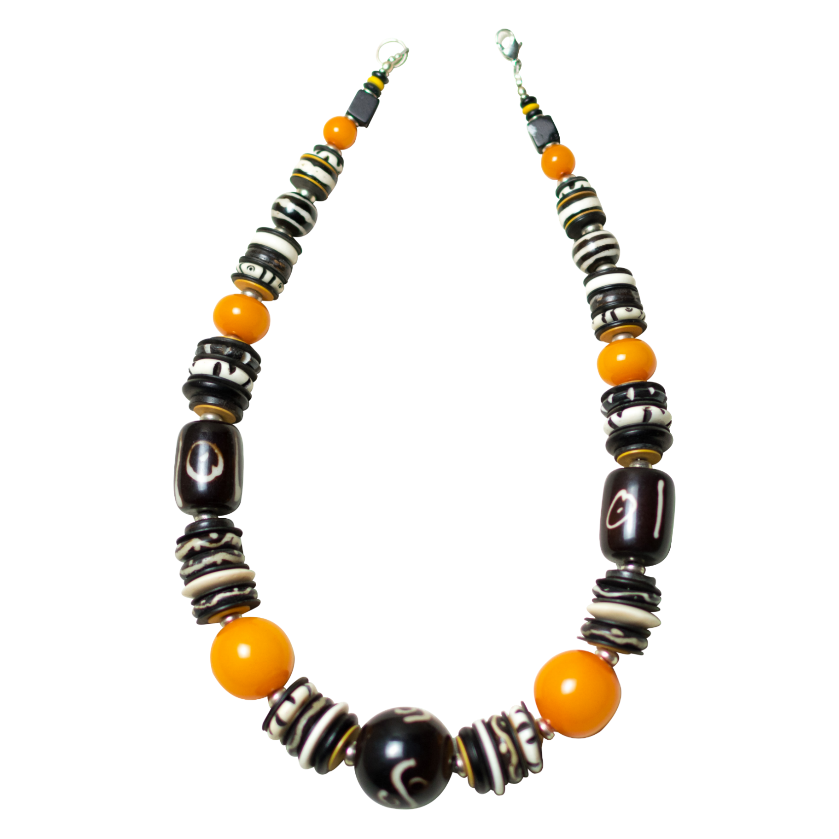 Camel Bone and Light Amber Necklace