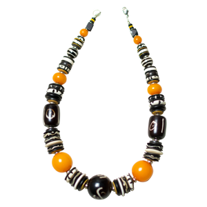 Camel Bone and Light Amber Necklace