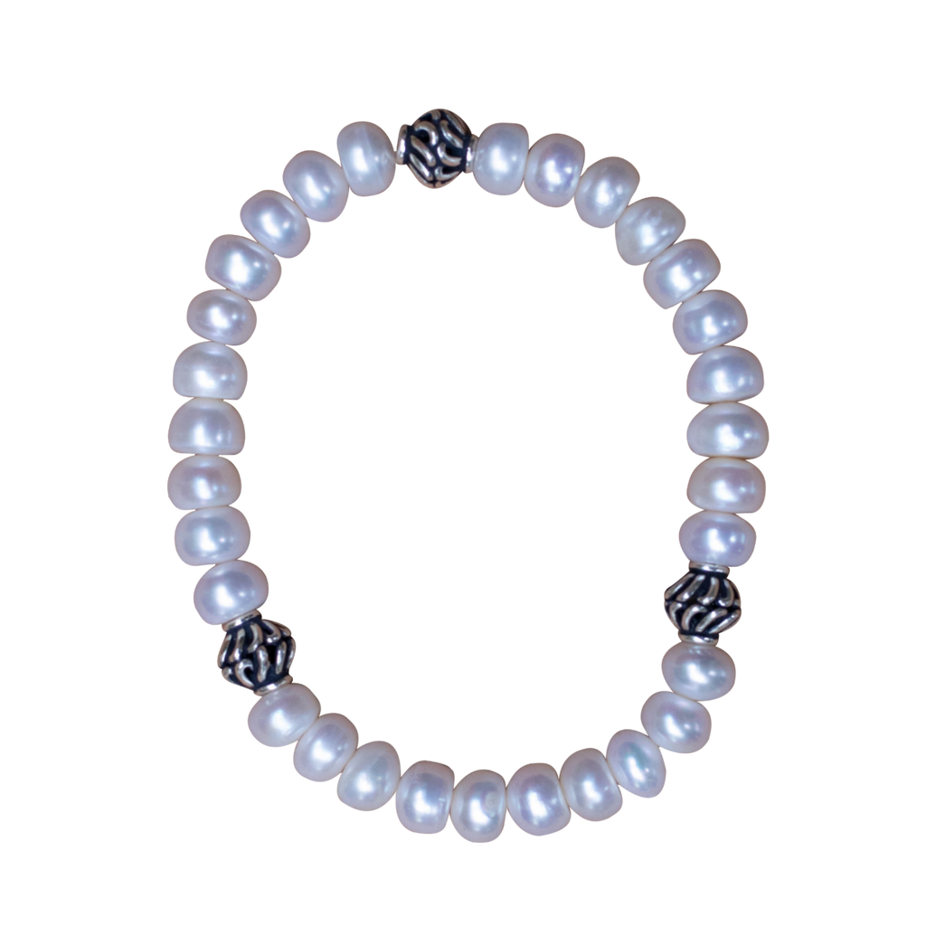 Pearl and Silver Sterling Bracelet