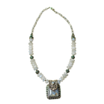 Square Moon Stone Necklace