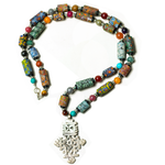 Trade Bead, Ethiopian Cross Necklace