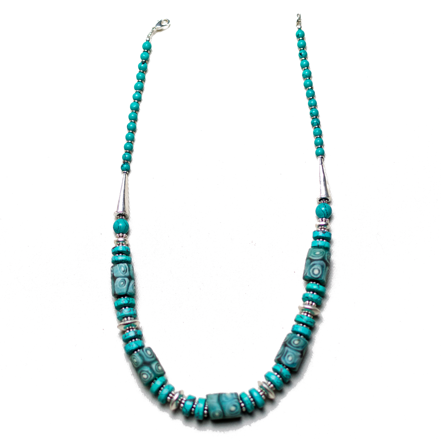 Trade Bead and Turquoise Necklace